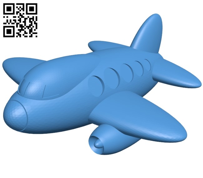 Toy plane B005524 free download stl file 3D Model for CNC and 3d printer
