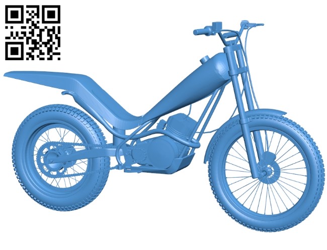 Trial motorbike B005676 download free stl files 3d model for 3d printer and CNC carving