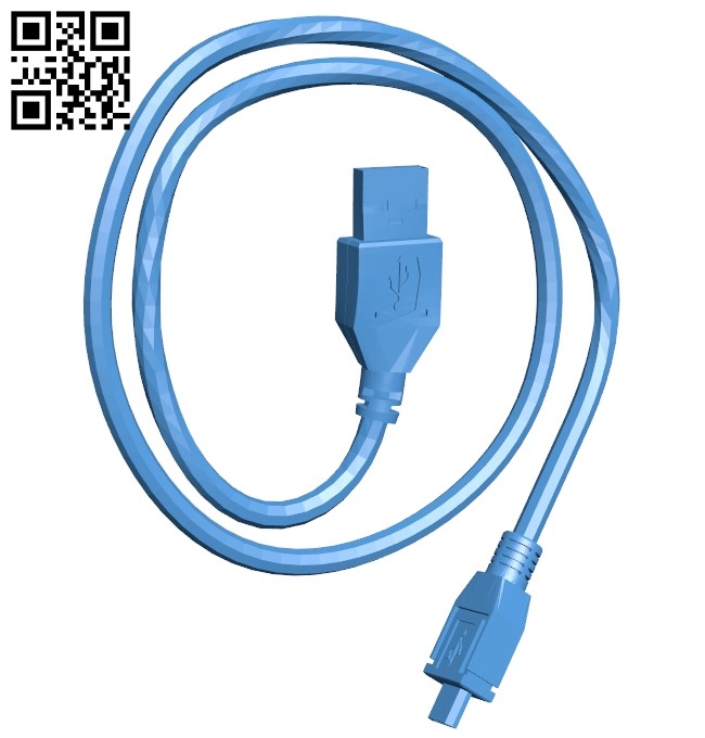 USB cable B005652 download free stl files 3d model for 3d printer and CNC carving