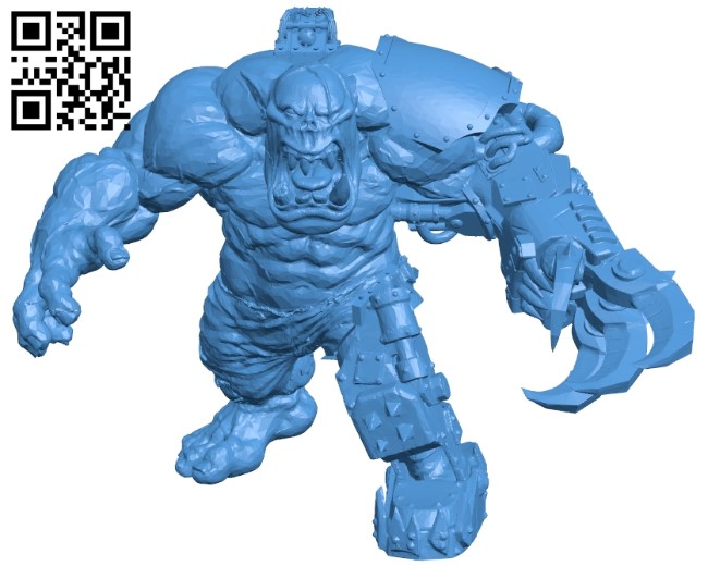Ultra hulky mega orc B005558 download free stl files 3d model for 3d printer and CNC carving