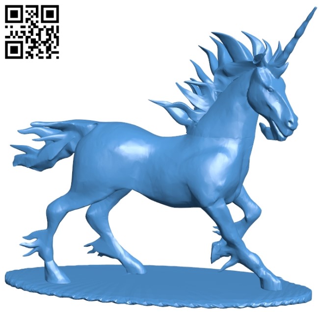 Unicorn B005656 download free stl files 3d model for 3d printer and CNC carving