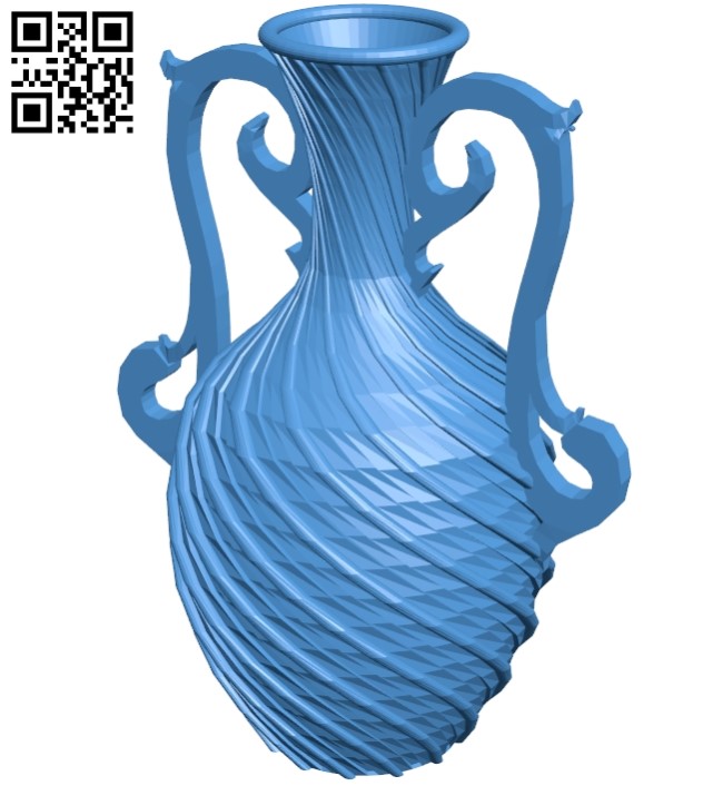Vase B005649 download free stl files 3d model for 3d printer and CNC carving