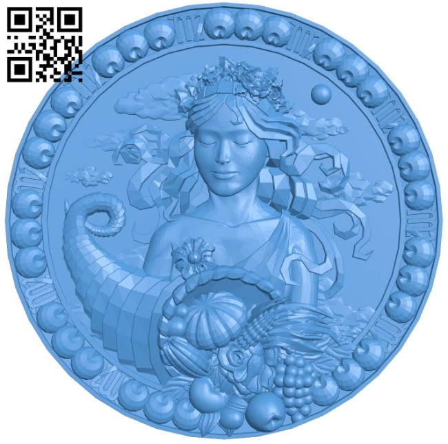 Virgo - Zodiac A004023 wood carving file stl free 3d model download for CNC