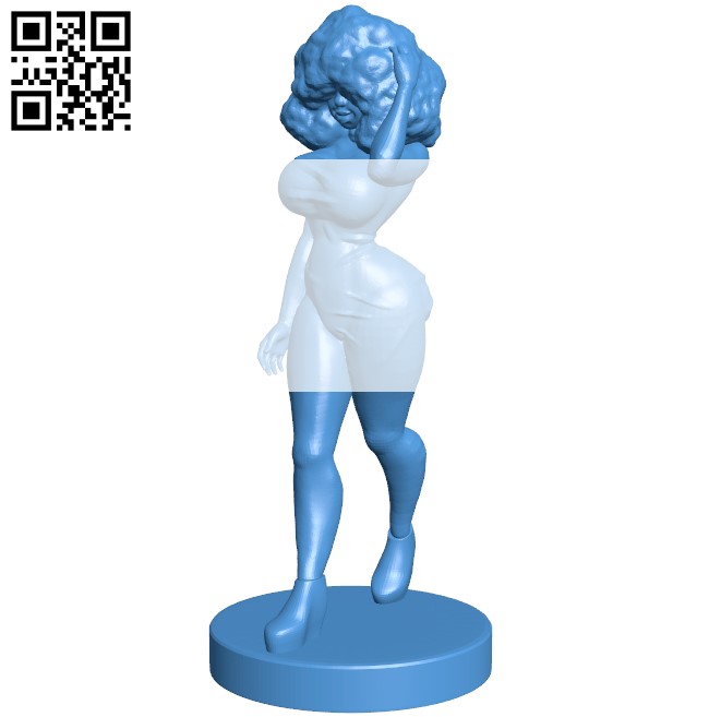 Walk In girl B005645 download free stl files 3d model for 3d printer and CNC carving