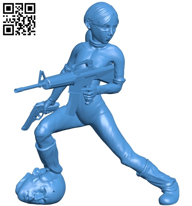 Warrior woman B005420 file stl free download 3D Model for CNC and 3d printer