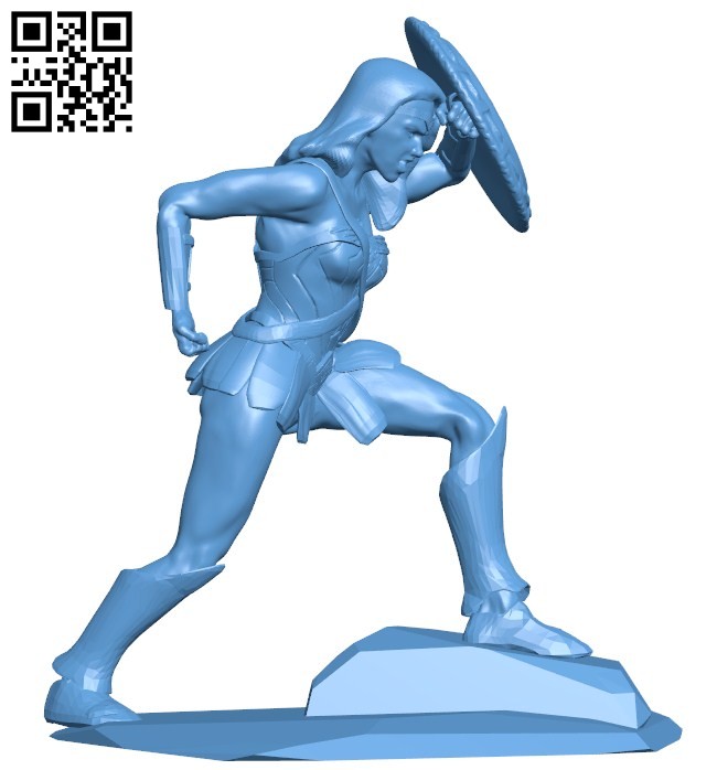 Warrior woman B005772 download free stl files 3d model for 3d printer and CNC carving