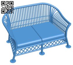 Wicker sofa – Chair B005506 file stl free download 3D Model for CNC and 3d printer