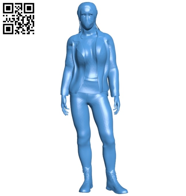 Woman in face mask B005468 file stl free download 3D Model for CNC and 3d printer