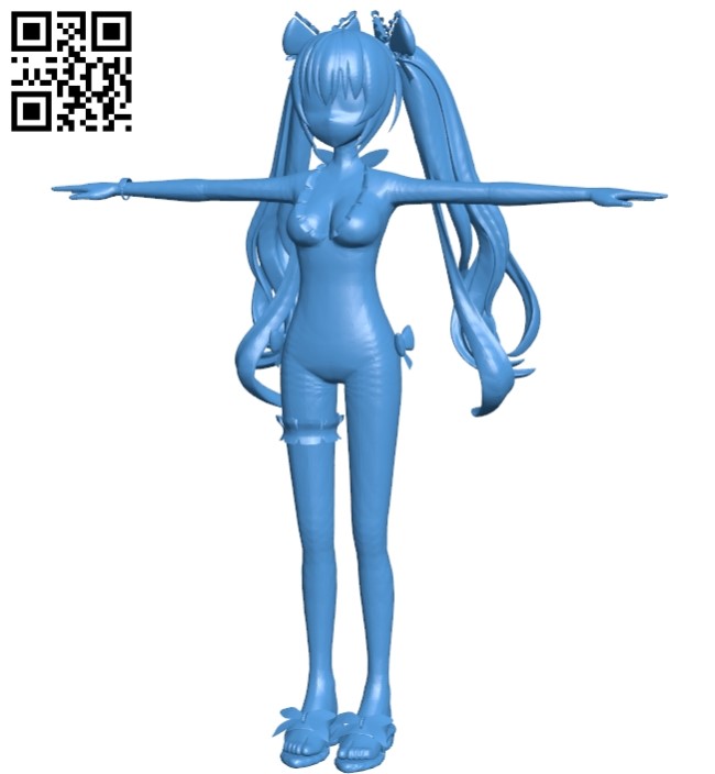 Women beach anime B005633 download free stl files 3d model for 3d printer and CNC carving