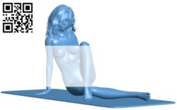 Women beautiful yoga B005711 download free stl files 3d model for 3d printer and CNC carving