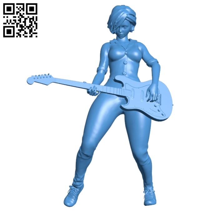 Women play rock'n'roll B005328 file stl free download 3D Model for CNC and 3d printer