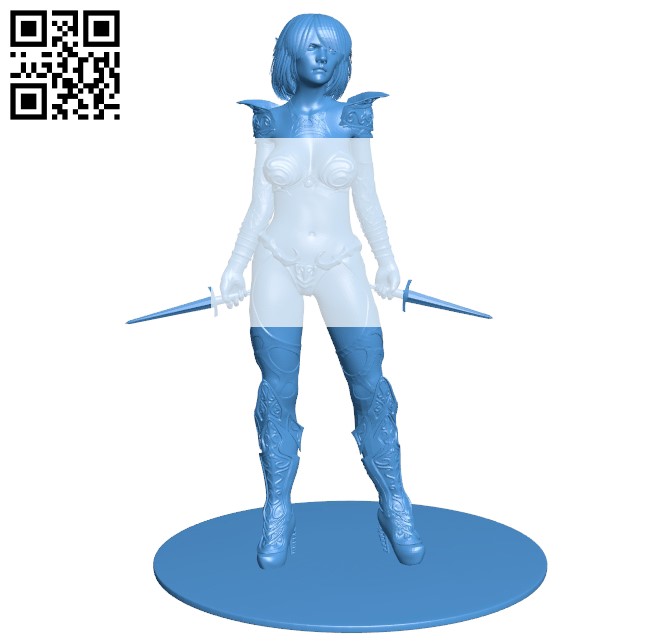 Women warrior B005514 free download stl file 3D Model for CNC and 3d printer