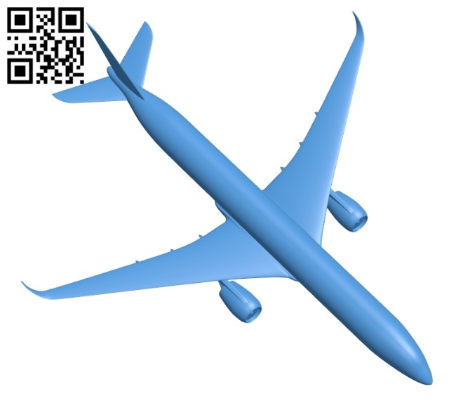 aircraft - airbus a350 900 B005601 download free stl files 3d model for 3d printer and CNC carving
