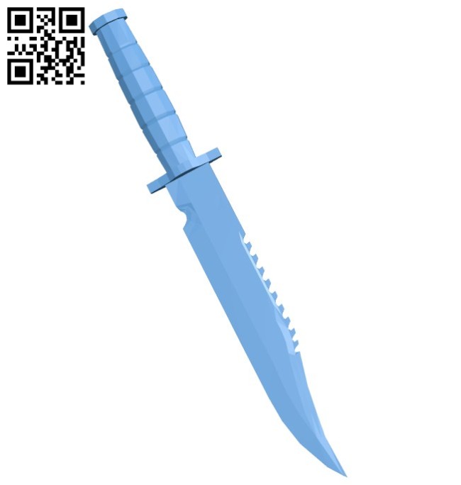 combat knife fallout B005737 download free stl files 3d model for 3d printer and CNC carving