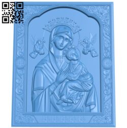 icon of the Mother of God A004007 wood carving file stl free 3d model download for CNC