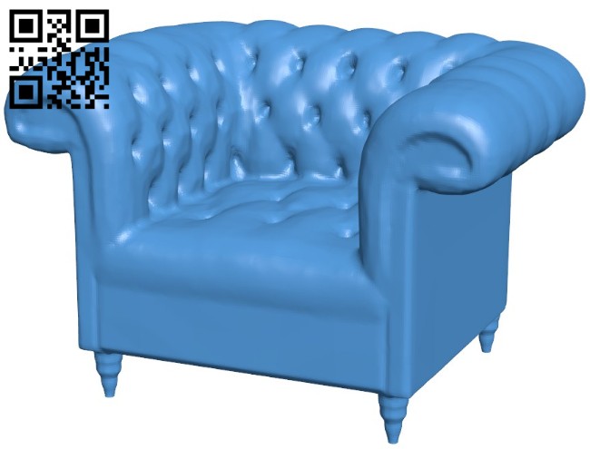 Armchair - chair B005865 download free stl files 3d model for 3d printer and CNC carving