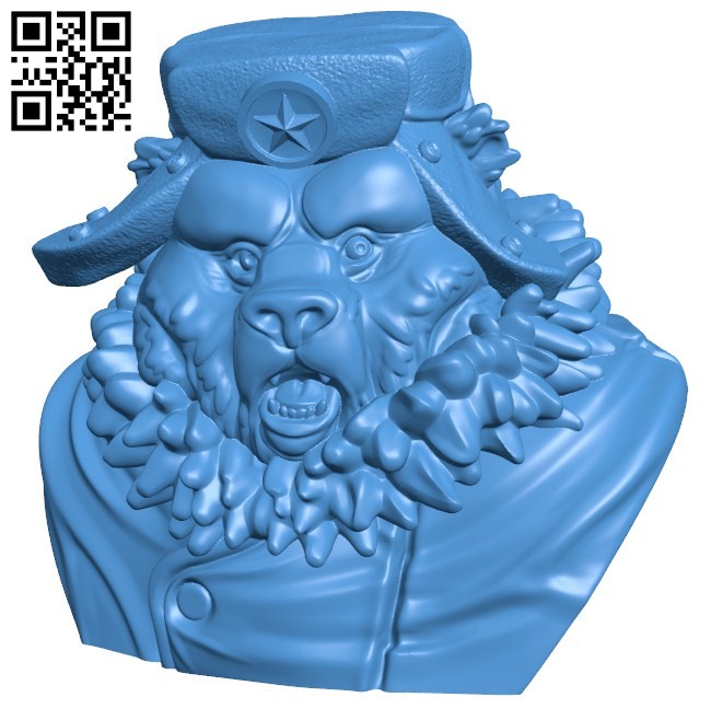 Bear B006215 download free stl files 3d model for 3d printer and CNC carving