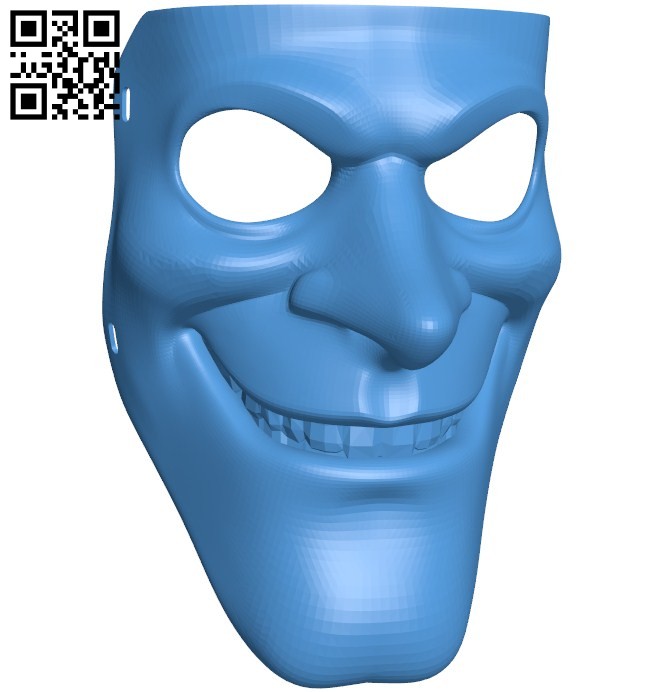 Bobby mask B005872 download free stl files 3d model for 3d printer and CNC carving