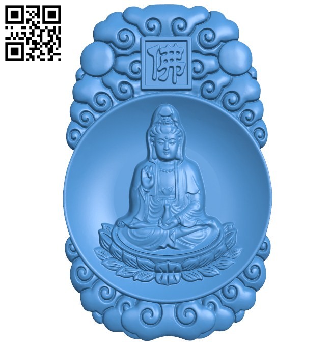 Bodhisattva sound A004251 download free stl files 3d model for CNC wood carving