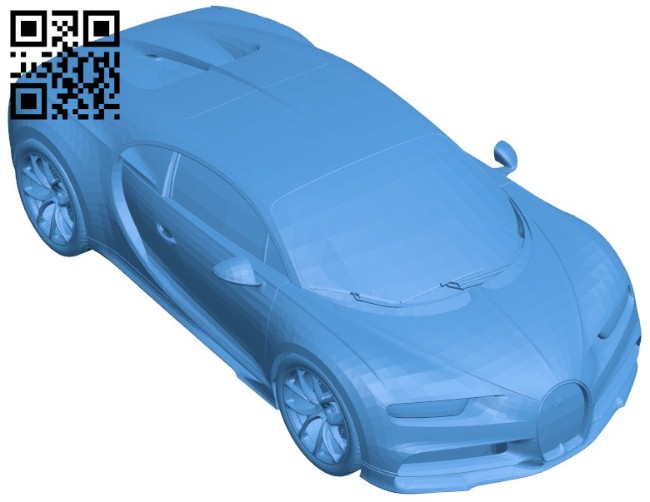 Bugatti chiron car B005895 download free stl files 3d model for 3d printer and CNC carving