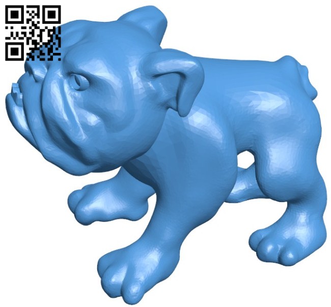 Bull dog B005848 download free stl files 3d model for 3d printer and CNC carving