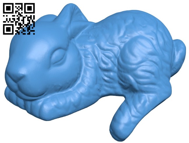 Bunny Sleep B006216 download free stl files 3d model for 3d printer and CNC carving