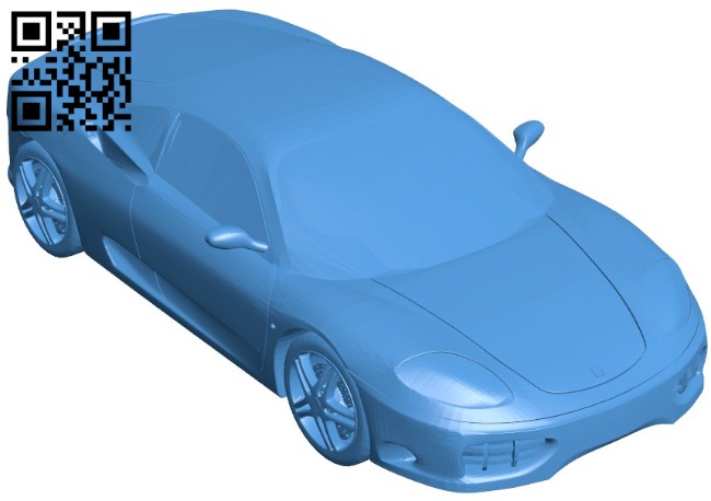 Car Ferrari 360 modena B005811 download free stl files 3d model for 3d printer and CNC carving
