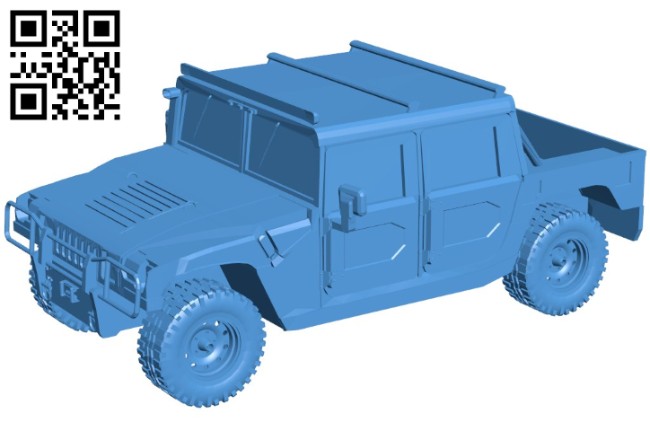 Car hummer B005843 download free stl files 3d model for 3d printer and CNC carving