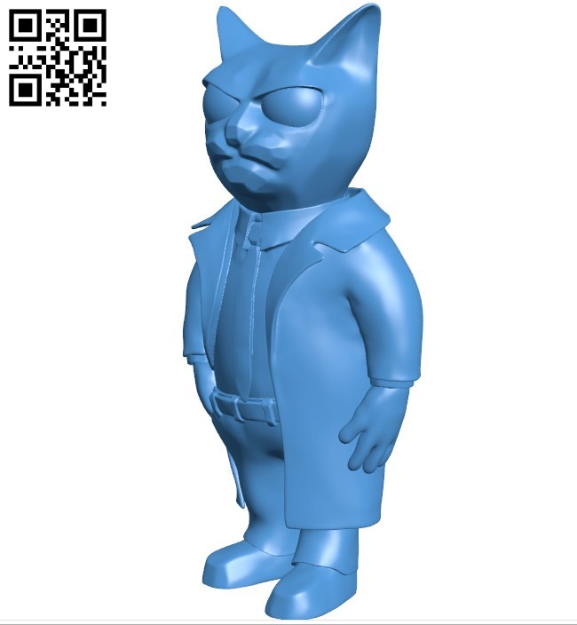 Cat B006268 download free stl files 3d model for 3d printer and CNC carving