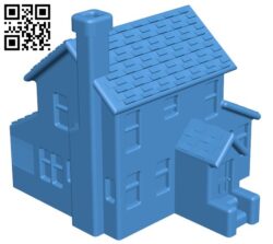 Christmas house B005795 download free stl files 3d model for 3d printer and CNC carving