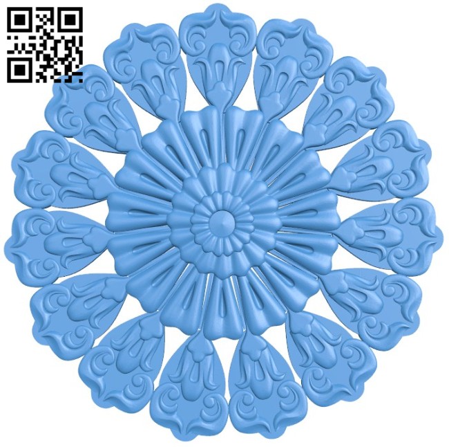 Circular disk pattern A004316 download free stl files 3d model for CNC wood carving