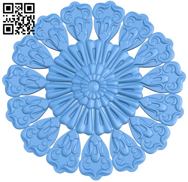 Circular disk pattern A004325 download free stl files 3d model for CNC wood carving