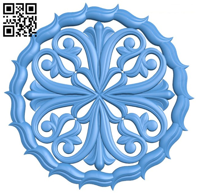 Circular disk pattern A004372 download free stl files 3d model for CNC wood carving