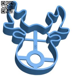 Cookie cutter moose B005820 download free stl files 3d model for 3d printer and CNC carving