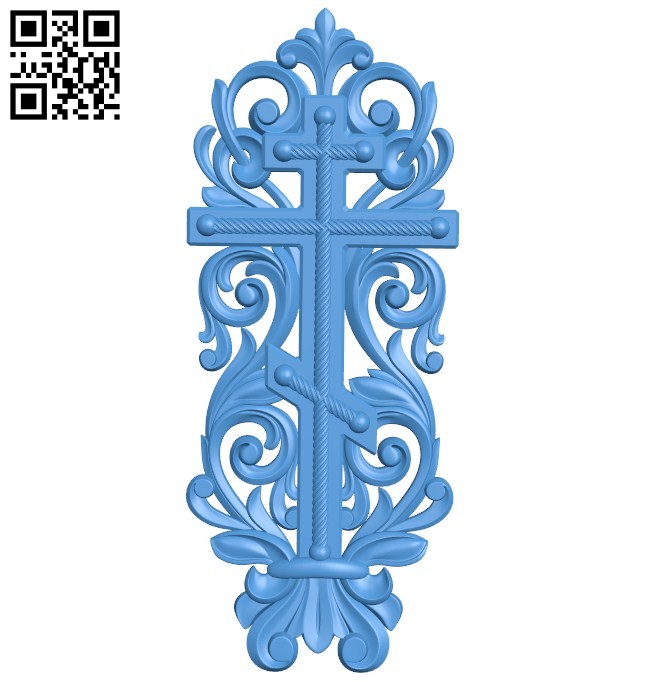 Cross and anchor pattern A004387 download free stl files 3d model for CNC wood carving