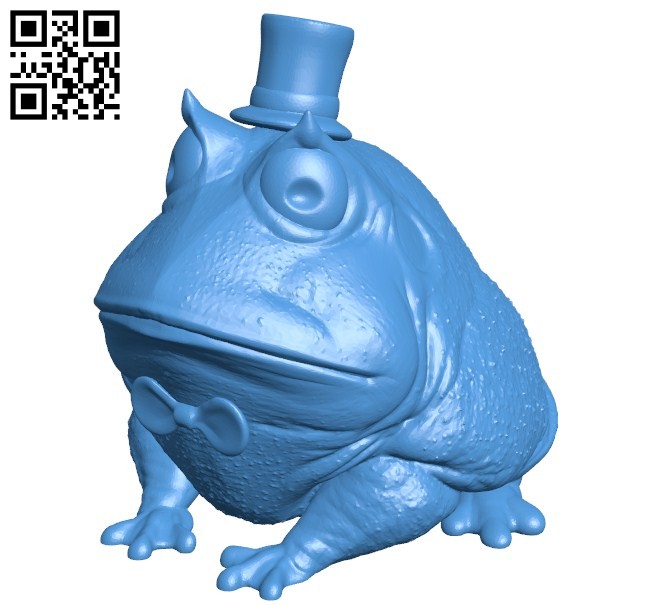 Dapper frog B005926 download free stl files 3d model for 3d printer and CNC carving