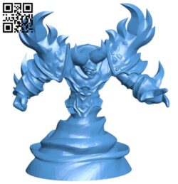 Devil fire elemental B006007 download free stl files 3d model for 3d printer and CNC carving