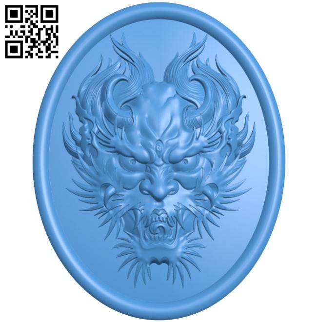 Devil's face A004207 download free stl files 3d model for CNC wood carving