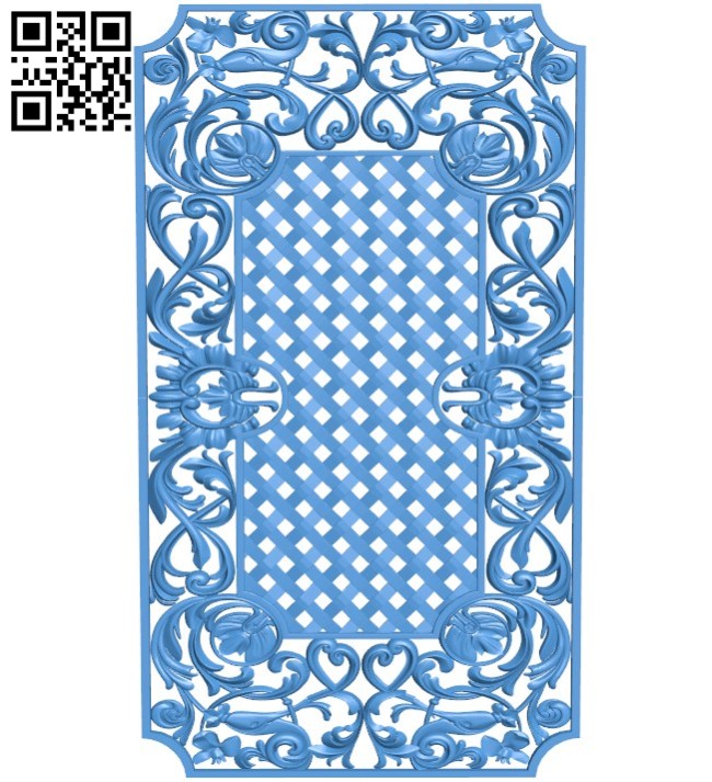 Door pattern design A004367 download free stl files 3d model for CNC wood carving