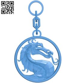 Dragon emblem keychain B006022 download free stl files 3d model for 3d printer and CNC carving