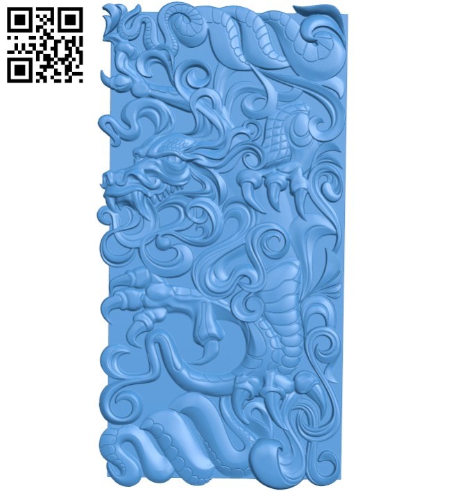 Dragon pattern inscription design A004313 download free stl files 3d model for CNC wood carving