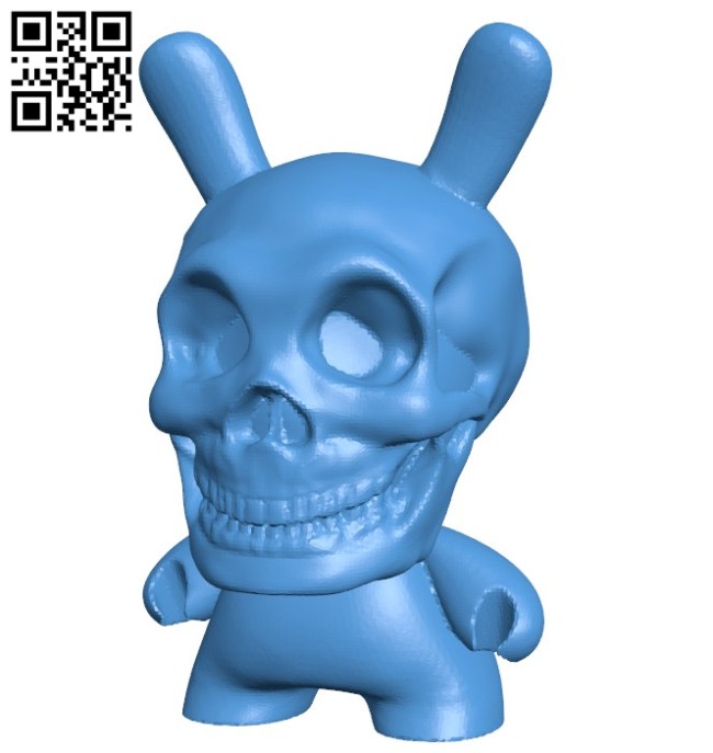 Dunny skull B006201 download free stl files 3d model for 3d printer and CNC carving