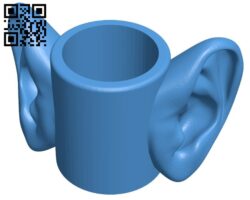 Ear pot B006200 download free stl files 3d model for 3d printer and CNC carving