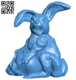 Easter-bunny B006121 download free stl files 3d model for 3d printer and CNC carving