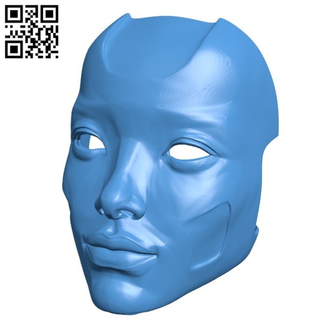 Eva Mask B006208 download free stl files 3d model for 3d printer and CNC carving