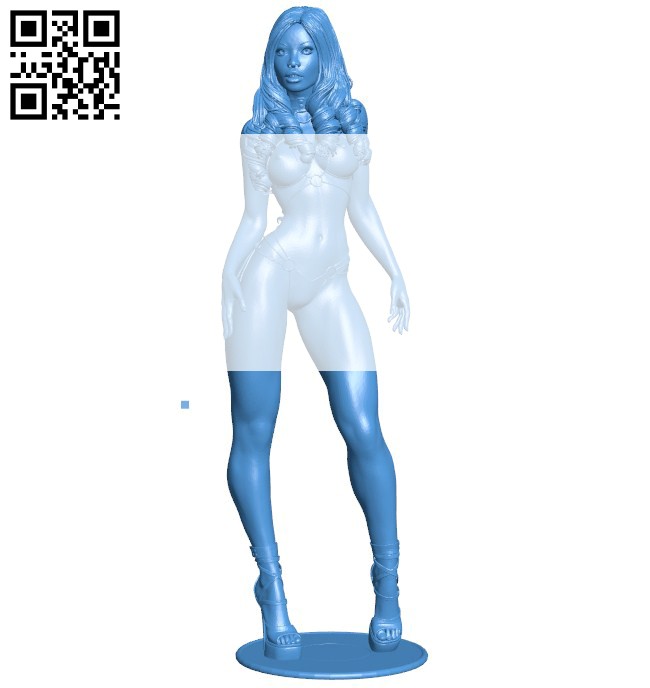 Female model B005875 download free stl files 3d model for 3d printer and CNC carving