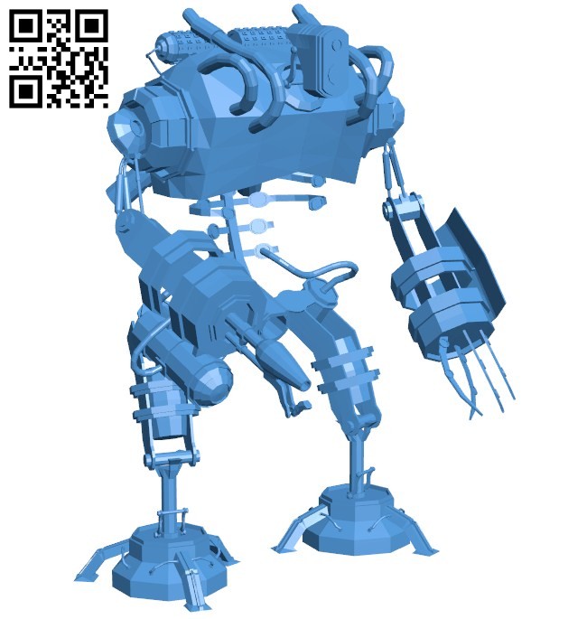 Fighter Robot B005975 download free stl files 3d model for 3d printer and CNC carving
