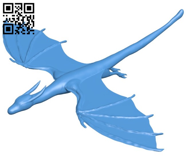 Flying dragon B006135 download free stl files 3d model for 3d printer and CNC carving