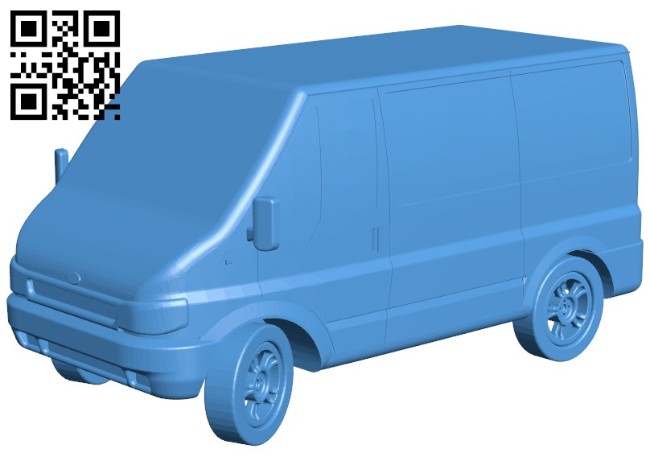Ford Transit car B006137 download free stl files 3d model for 3d printer and CNC carving