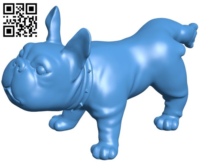 French bulldog B005796 download free stl files 3d model for 3d printer and CNC carving